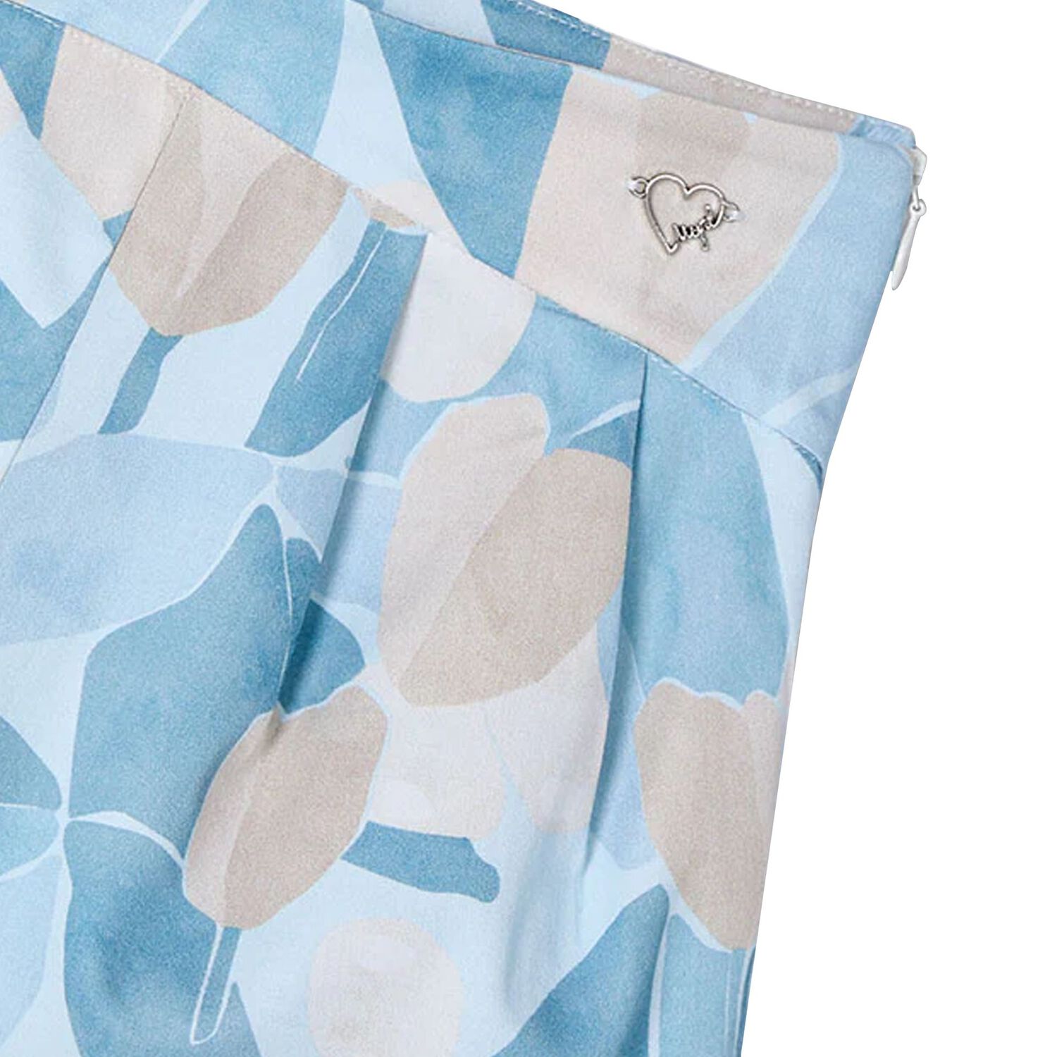 Girls Blue Printed Short, 3, hi-res