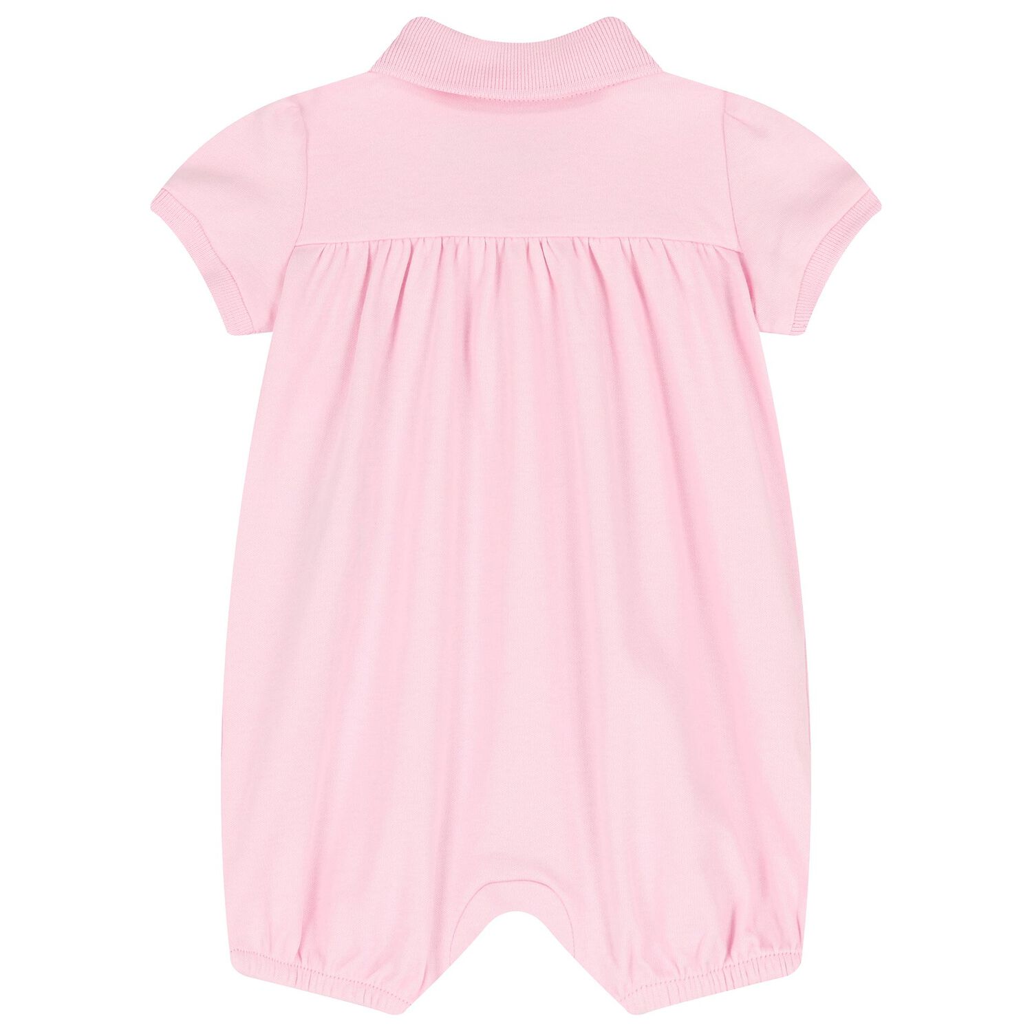 Baby Girls Pink Logo Romper, 1, hi-res