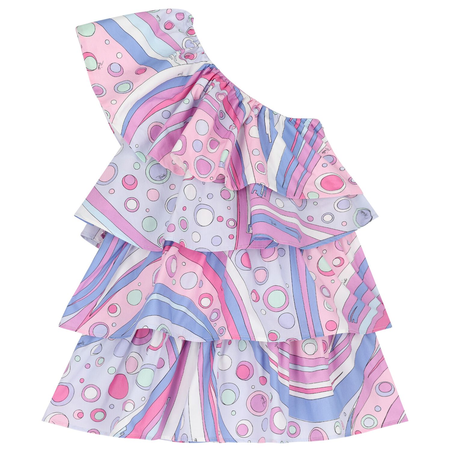 Girls Multi-Coloured Iride Layered Dress, 1, hi-res image number null