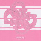 Girls Pink Logo Hooded Dress, 1, hi-res