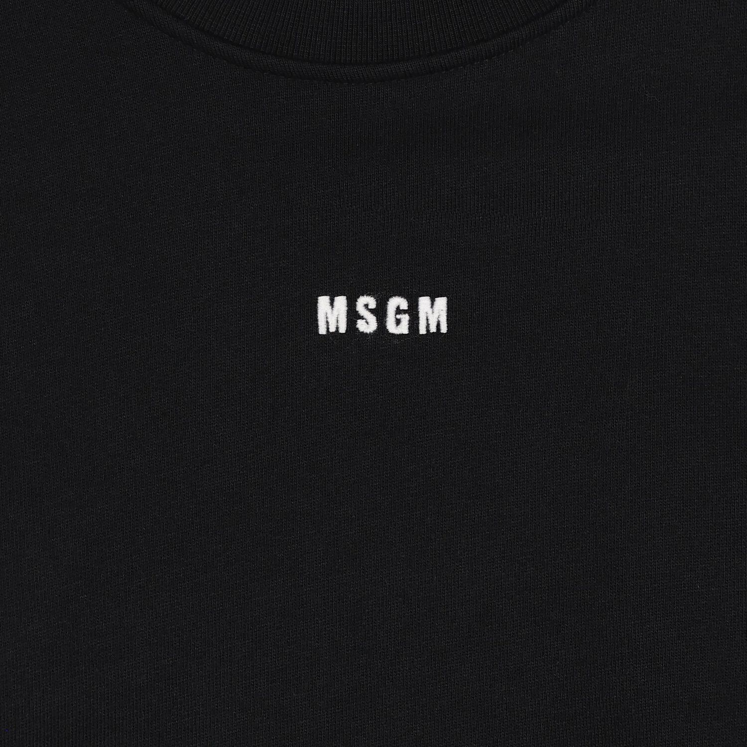 Girls Black Logo Sweatshirt Tulle Dress, 1, hi-res