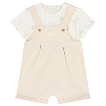 Beige & Ivory Baby Romper