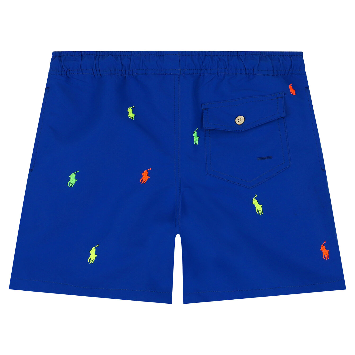 Boys Blue Logo Swim Shorts, 1, hi-res