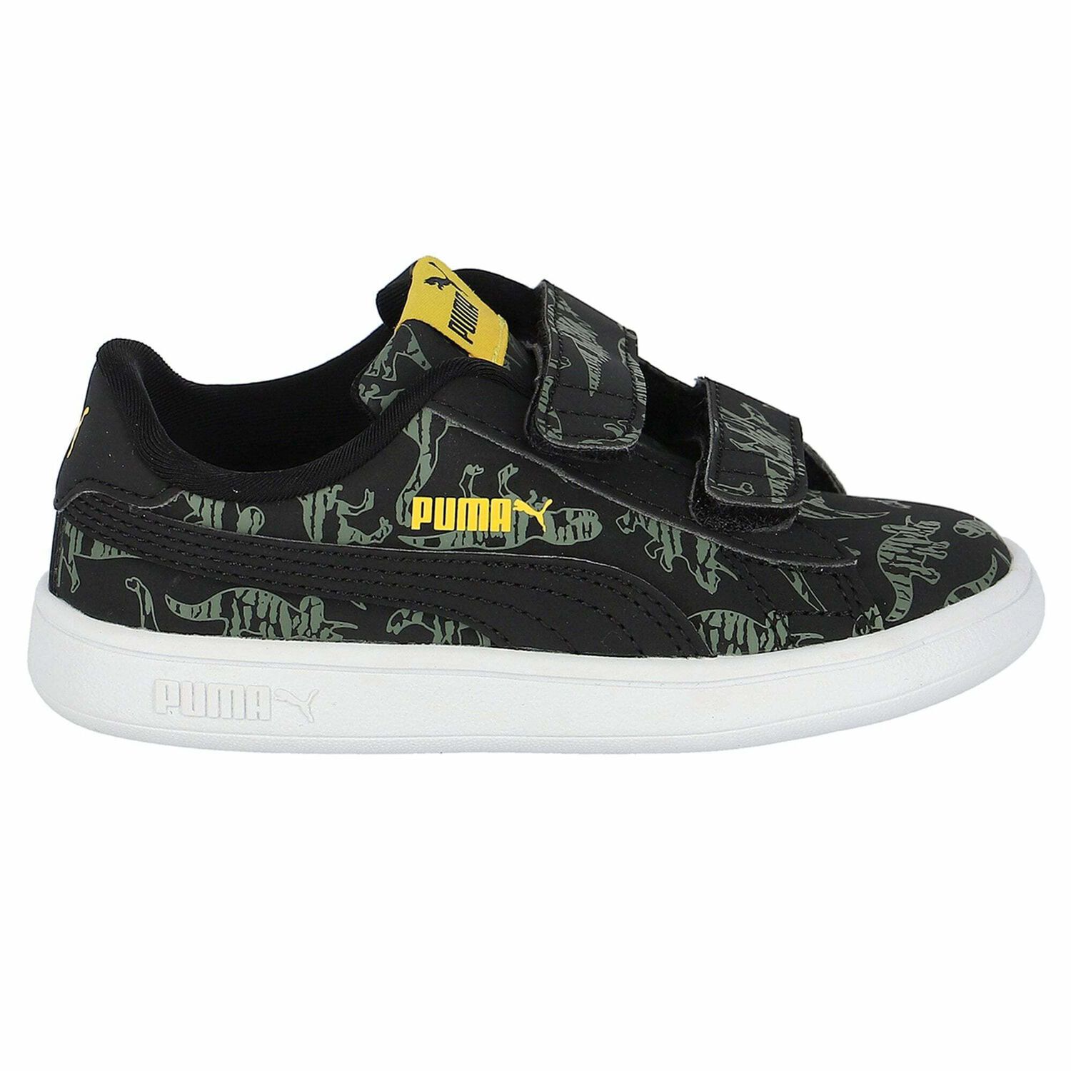 Younger Boys Black Logo Trainers, 1, hi-res