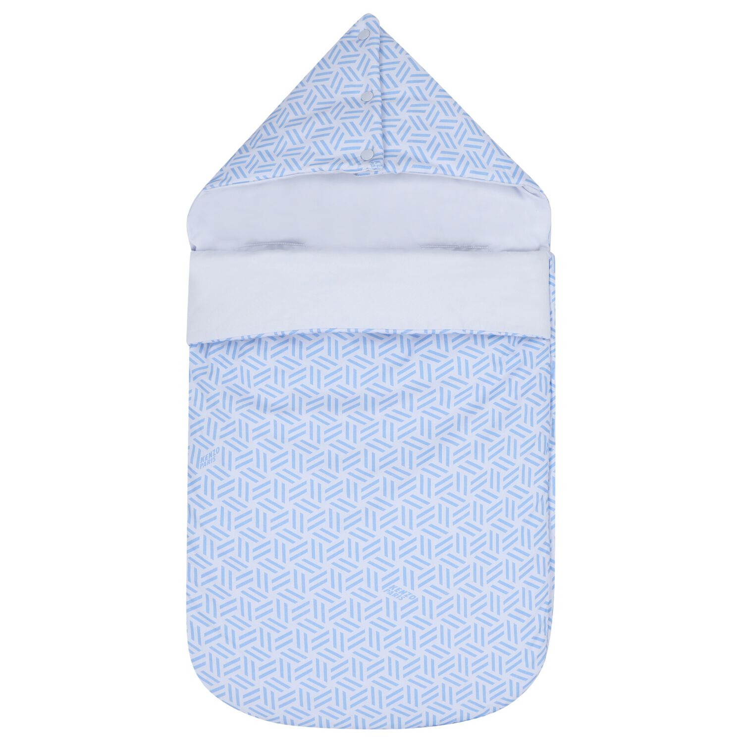 Baby Boys Blue Geometric Reversible Nest, 2, hi-res