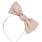 Girls Pink Bow Headband, 4, hi-res