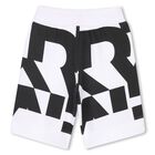 White & Black Logo Shorts, 1, hi-res