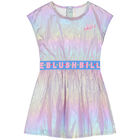 Girls Iridescent Logo Dress, 1, hi-res