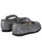 Girls Silver Embellished Ballerina Shoes, 2, hi-res