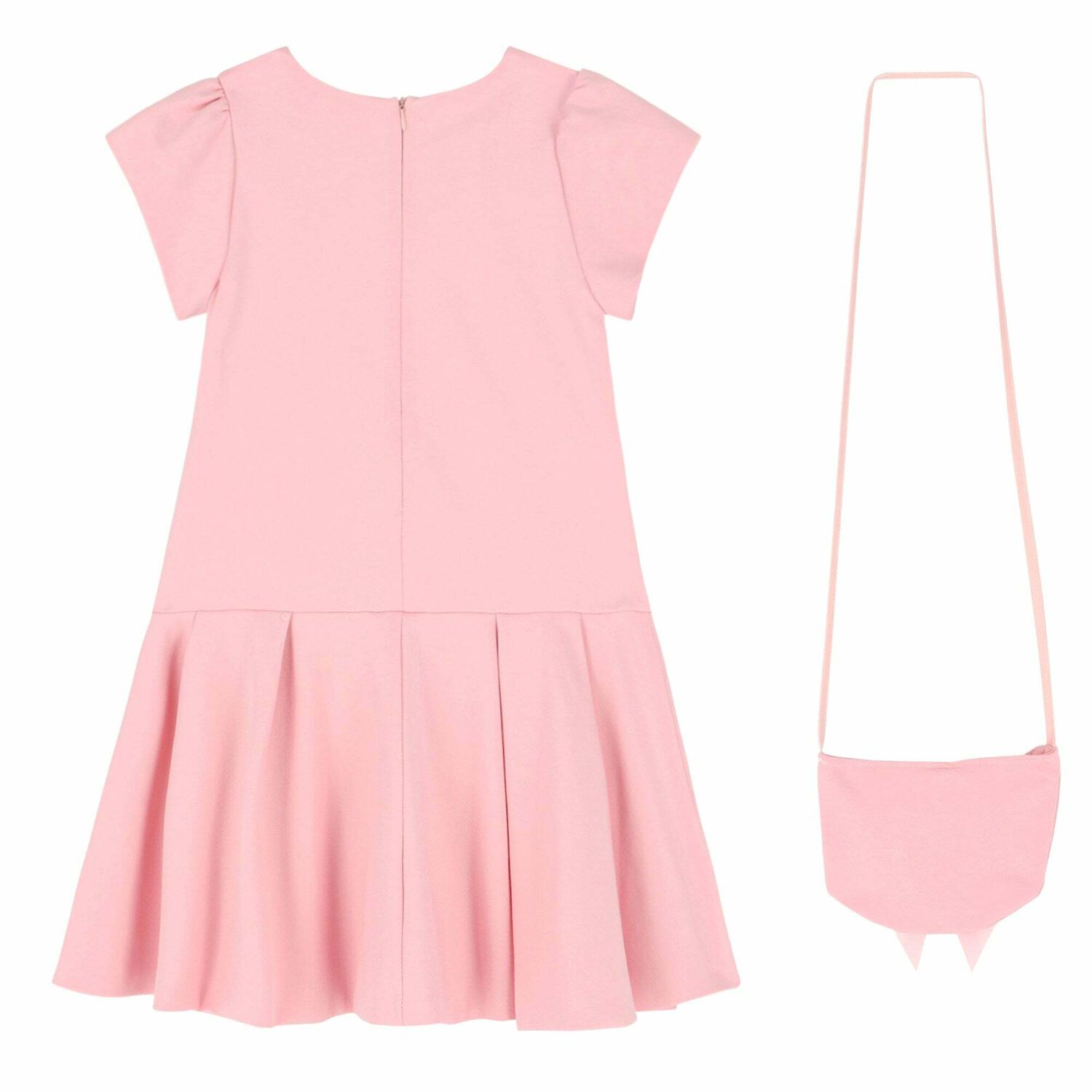 Girls Pink Bow Dress & Bag Set, 1, hi-res image number null