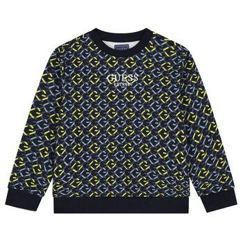 Boys Navy Blue Logo Sweatshirt