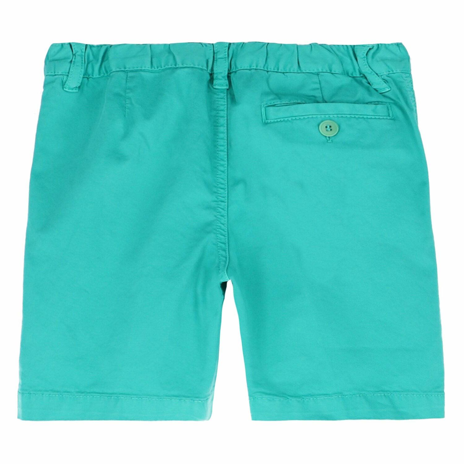 Boys Green Cotton Bermuda Shorts, 1, hi-res