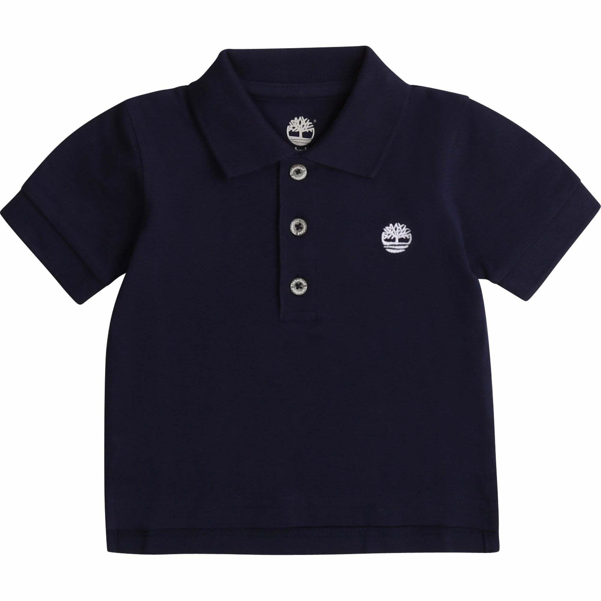 TIMBERLAND Younger Boys Navy Logo Polo Shirt Junior Couture