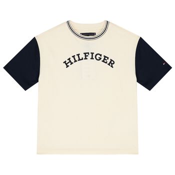 Boys Beige Logo T-Shirt