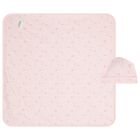 Baby Girls Pink Logo Blanket & Hat Set, 1, hi-res
