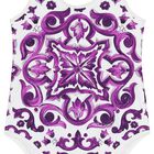 Girls White & Purple Majolica Swimsuit, 1, hi-res