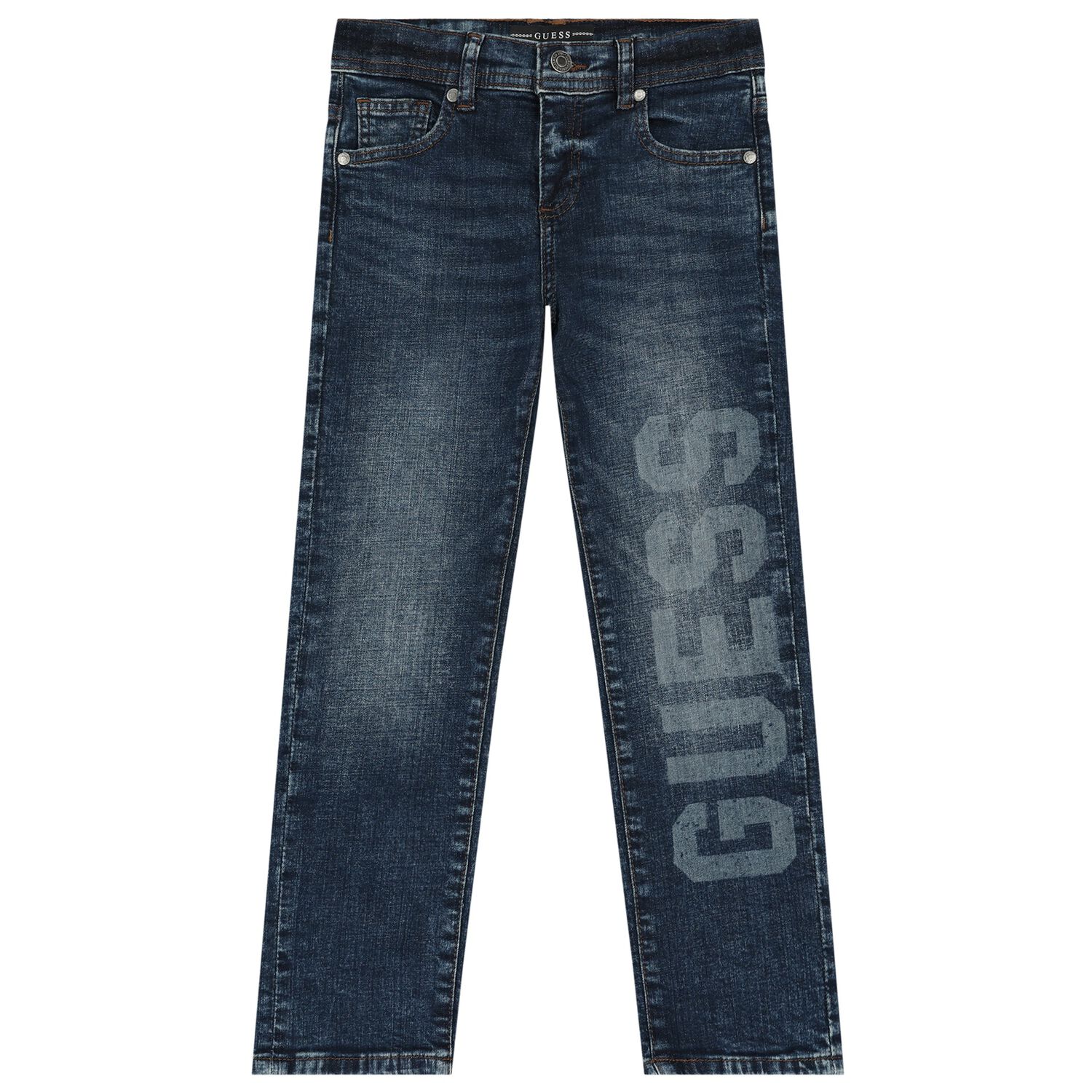 Boys Blue Logo Denim Jeans, 1, hi-res image number null