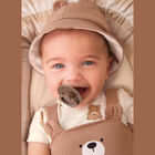 Baby Boys Teddy Bear Romper & Hat Set, 1, hi-res