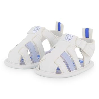 Baby Boys White Logo Sandals