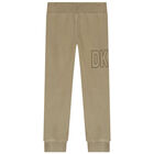 Khaki Green Logo Joggers, 1, hi-res