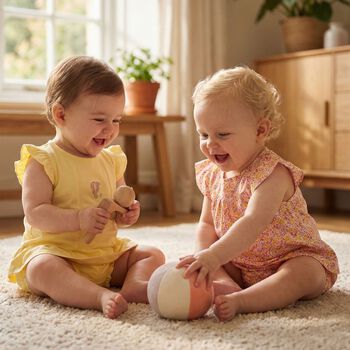 Baby Girls Yellow & Pink Floral Shorts Set ( 2-Pack )