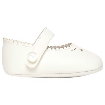 Baby Girls Ivory Leather Pre Walker Shoes
