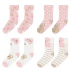 Baby Girls Pink & White Socks (4 Pack), 2, hi-res