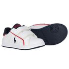 Younger Boys White Logo Trainers, 1, hi-res