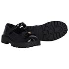 Girls Black Bow Leather Shoes, 1, hi-res