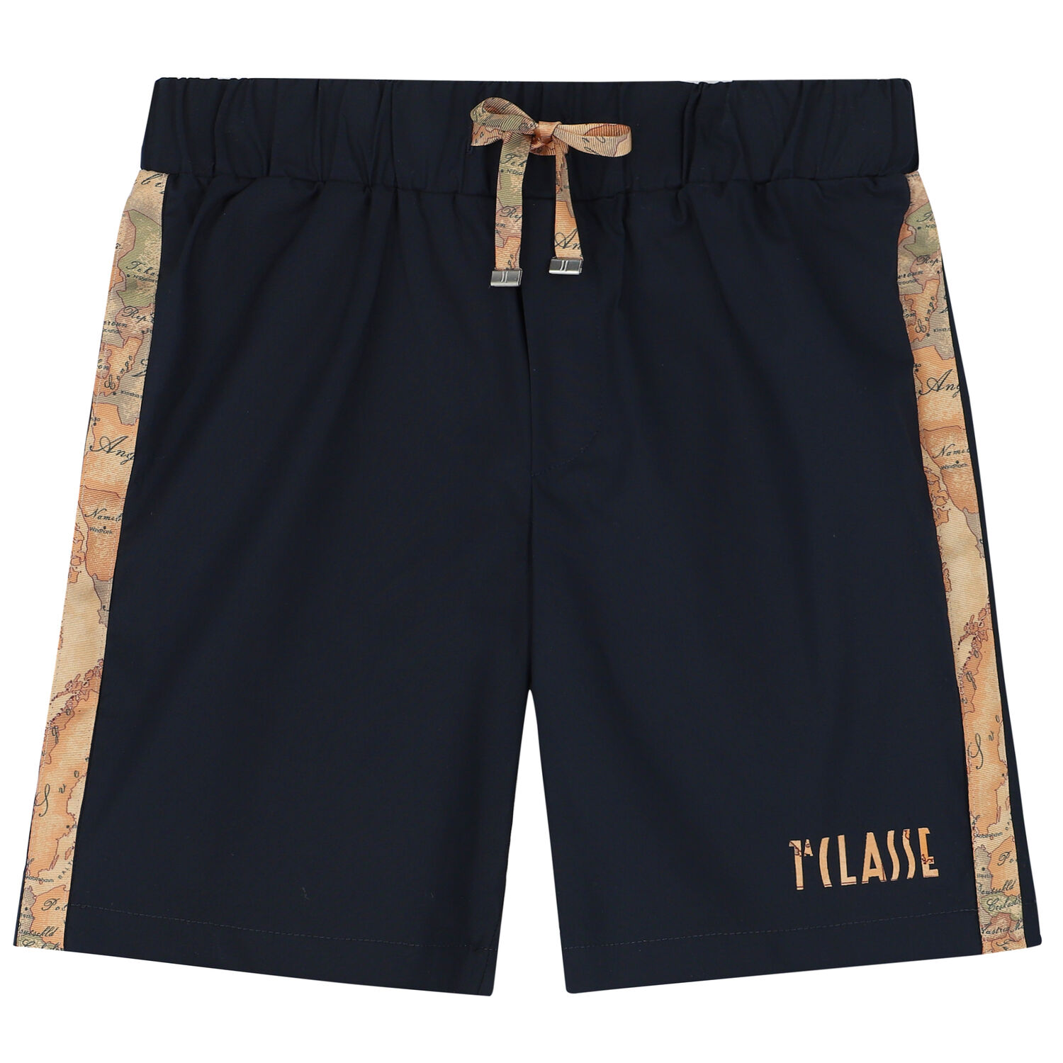 Boys Navy Blue Geo Map Shorts, 2, hi-res image number null