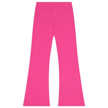 Girls Pink Flared Leggings