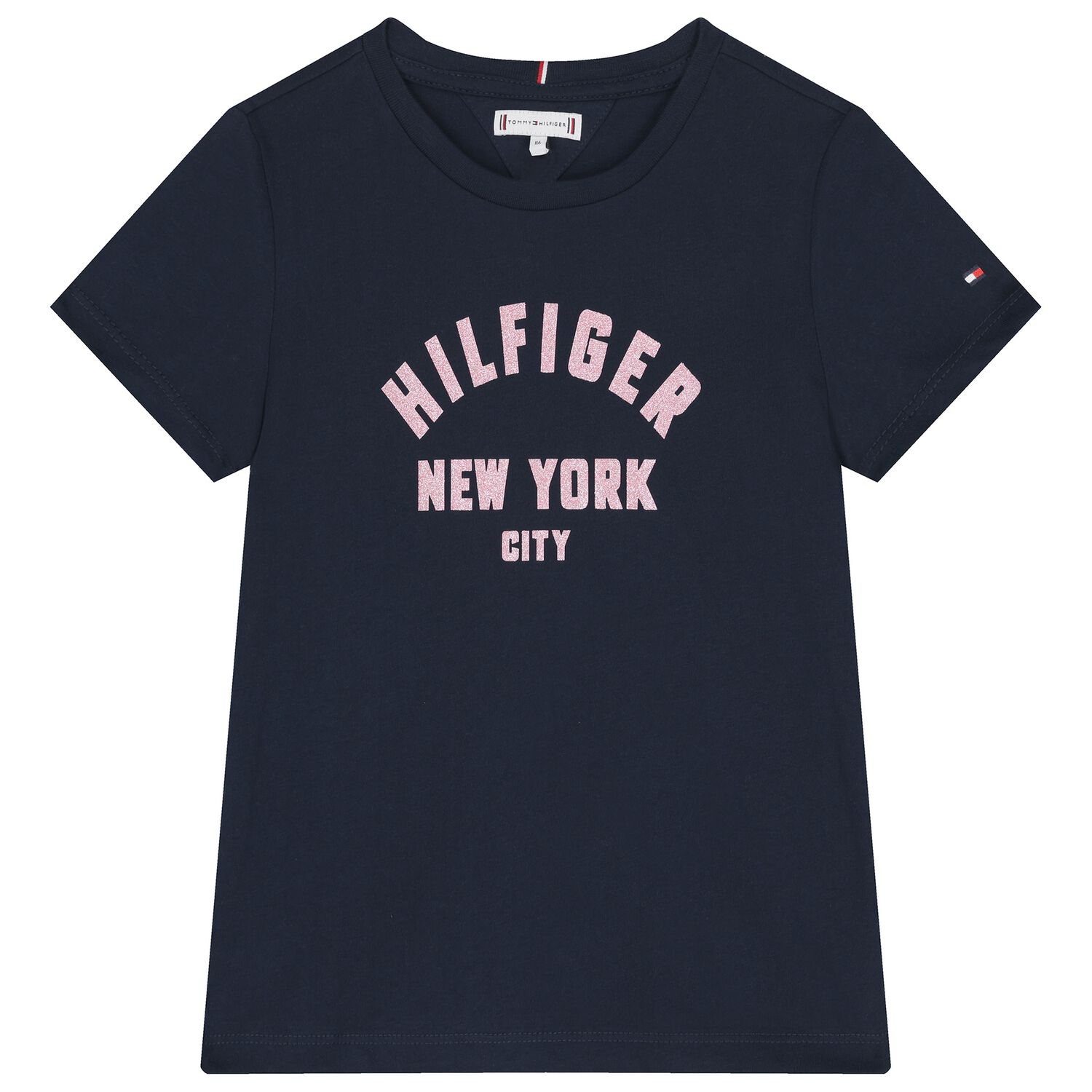 Girls Navy Blue Logo T-Shirt, 1, hi-res