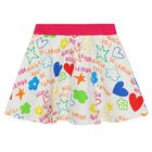 Girls Grey Logo Skirt, 1, hi-res