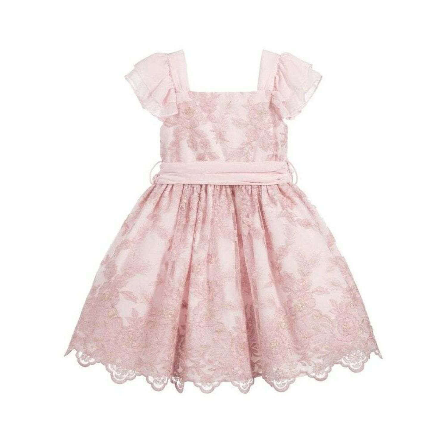 Girls Pink Haute Couture Dress, 1, hi-res