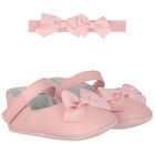Baby Girls Pink Bow Pre Walker Shoes Set, 1, hi-res