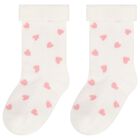 Baby Girls Ivory & Pink Socks ( 3-Pack ), 1, hi-res