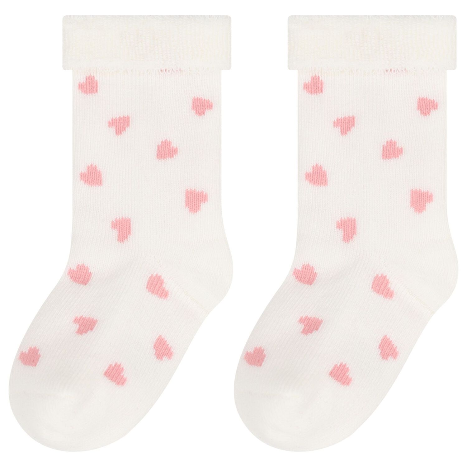 Baby Girls Ivory & Pink Socks ( 3-Pack ), 1, hi-res