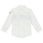 Boys White Logo Shirt, 2, hi-res