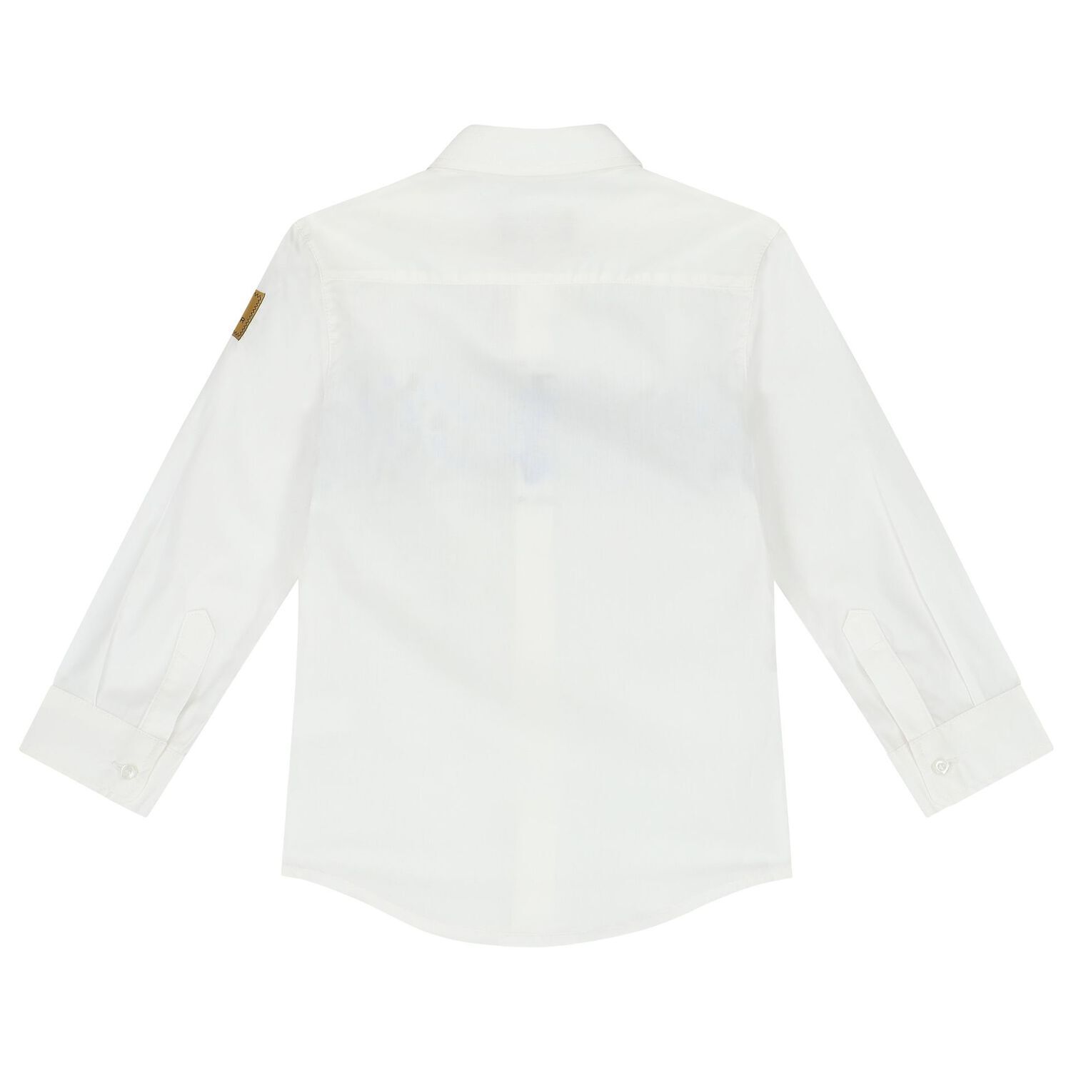 Boys White Logo Shirt, 2, hi-res