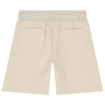 Boys Beige Logo Shorts