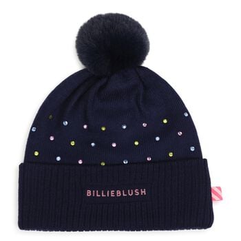 Girls Navy Blue Beanie Hat
