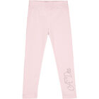 Girls Pink Top & Leggings Set, 1, hi-res