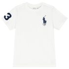 Boys White Logo T-Shirt, 1, hi-res