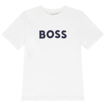 Boys White Logo T-Shirt