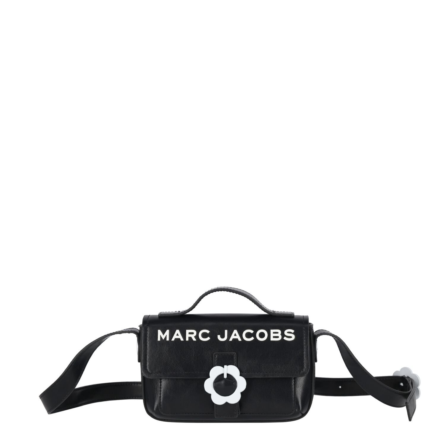 Girls Black Daisy Handbag, 1, hi-res