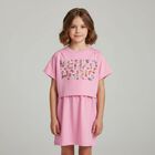 Girls Pink Logo Dress, 1, hi-res