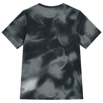 Boys Green Logo Tie-Dye Dri-Fit T-Shirt