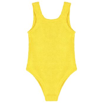 Girls Yellow Crinkle Swimsuit