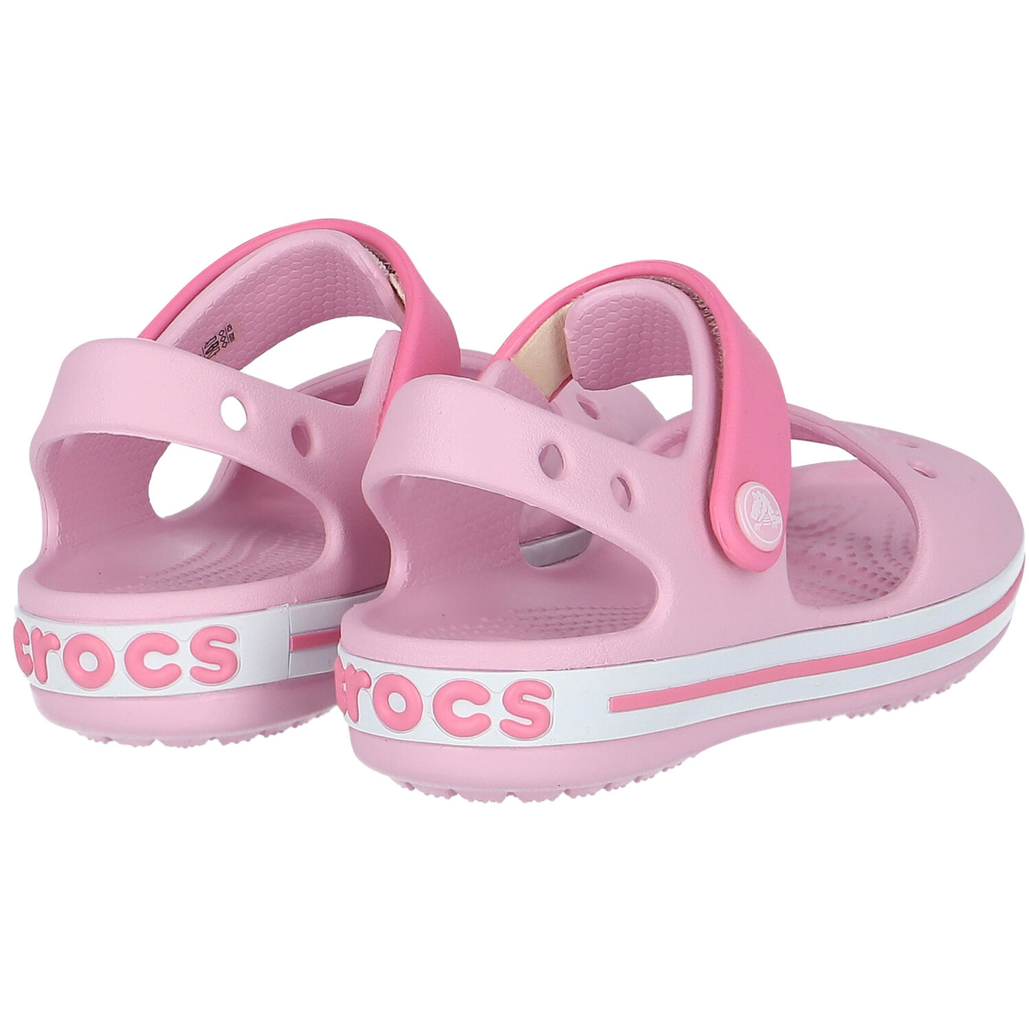 Pink Crocband Sandals, 1, hi-res