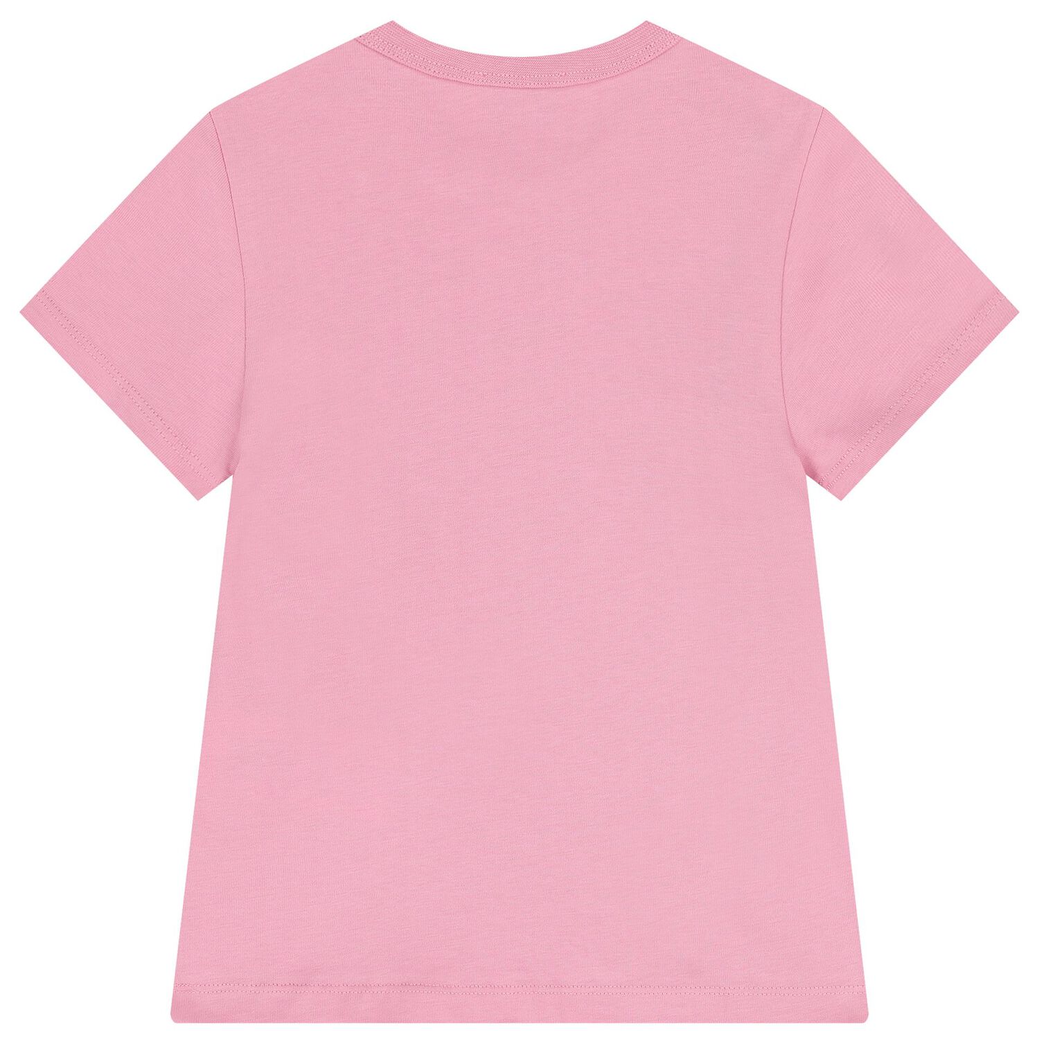 Girls Pink Embroidered Logo T-Shirt, 3, hi-res